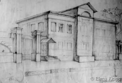 05 - Fassade Bleistift, 60 x 42 cm